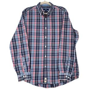GH Bass & Co Regular Fit Plaid Button Down Shirt Long Sleeve Men‎ Size L